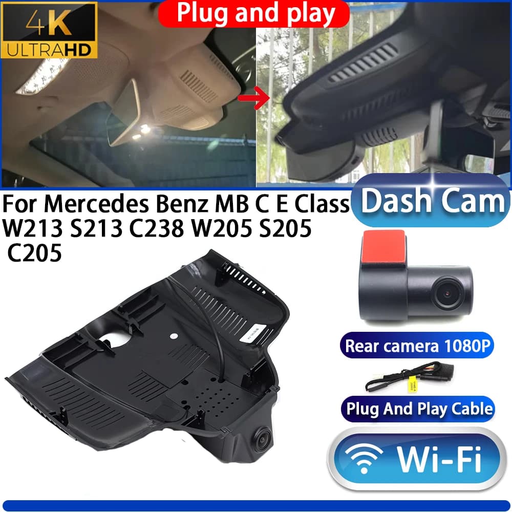 HighCity Telecamera DVR 4K UHD Plug and Play per Mercedes Benz Classe C E W213 S213 C238 W205 S205 C205