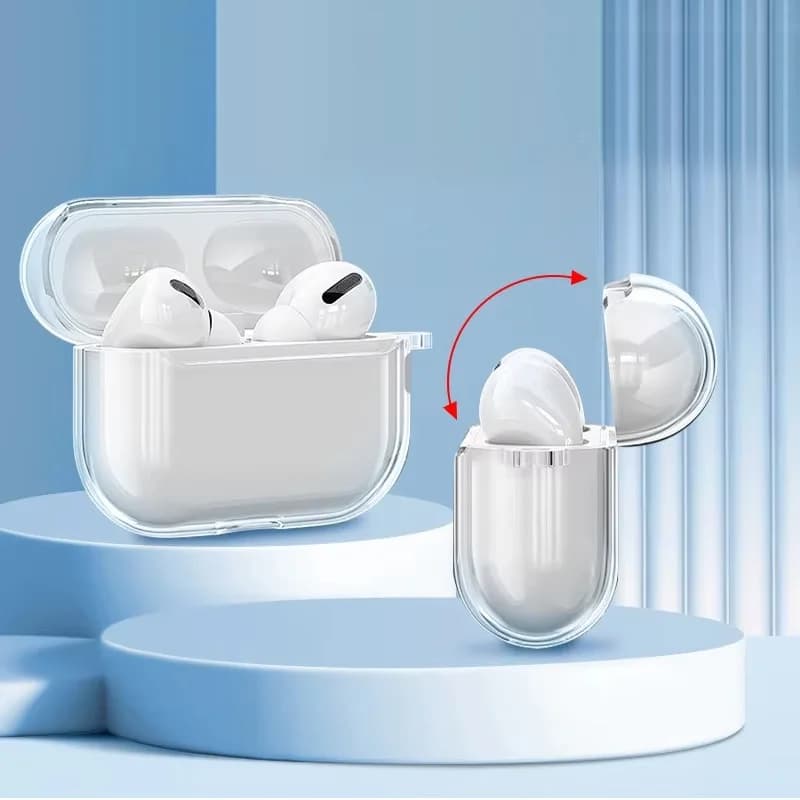 Transparent Case For AirPods 4 Headphones Soft TPU Protective Cover With Keychain For AirPods 4th Generation Accessories Set Kit