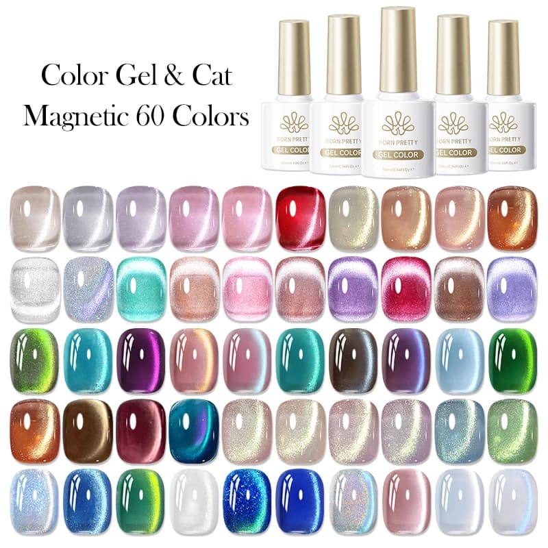 BORN PRETTY 10ml Cat Magnetic Eye Gel Smalto Perlina di vetro Cristallo Soak Off UV LED Nail Art Salon Vernice semipermanente Manicure