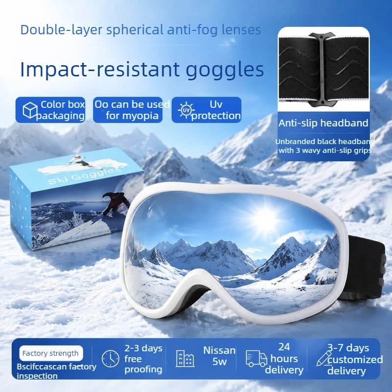 Spherical Ski Goggles—2026 New Model, Double-Layer Anti-Fog, Men's and Women's Outdoor Ski Goggles