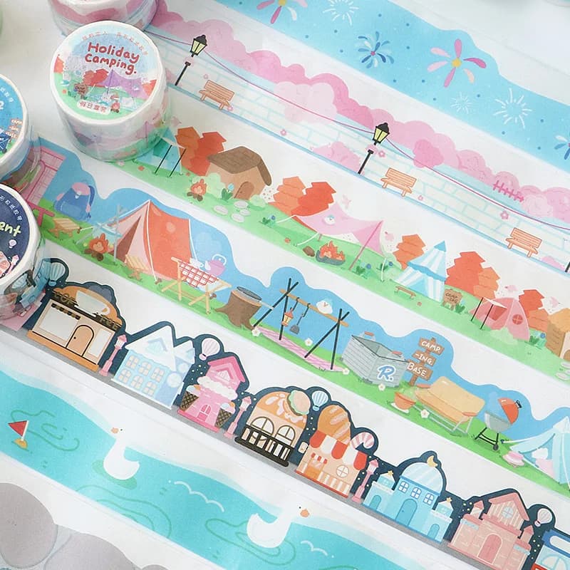 Washi Tape Going To The Garden Party Series DIY Writing Simple Washing Walking Graffiti Decorative Label Craft Tape New