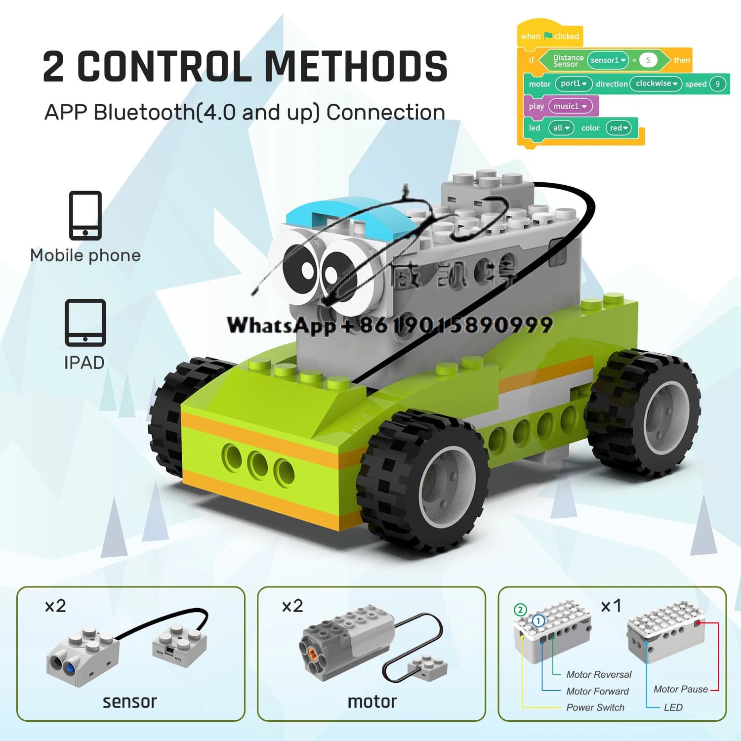 Makerzoid STEM Coding Toy Kit di robotica 200 in 1 Programmazione robot educativo Wedo 2.0 per bambini 8+