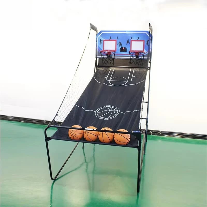 Children's Mini Basketball Basket for Indoors with Children's Card Playing With Ball Included