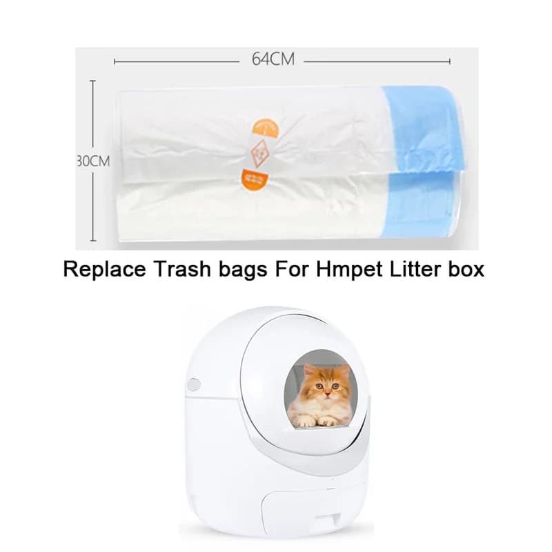 Sacchetto della spazzatura originale per lettiera per gatti 1 rullo 20 pezzi sacchetti per Hmpet lettiera automatica per gatti forniture per animali domestici