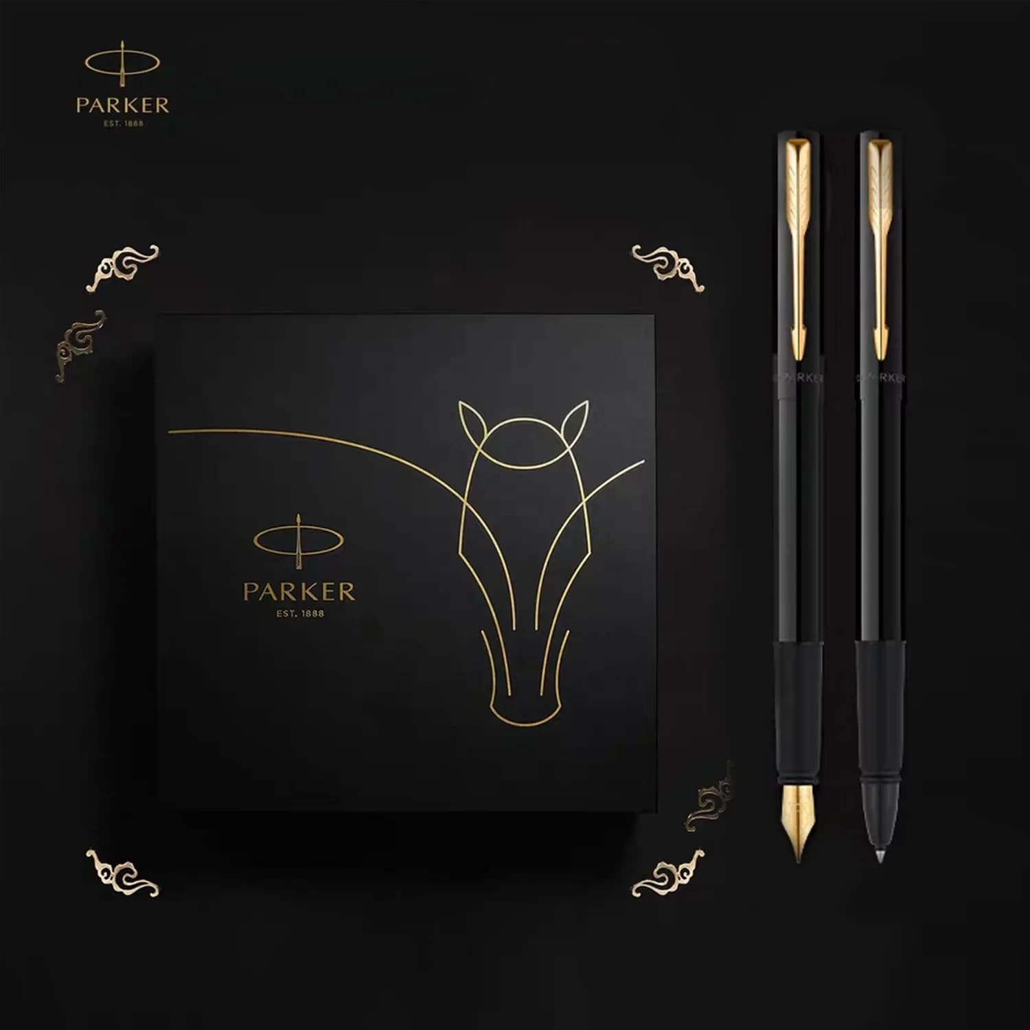 Penna stilografica PARKER Anno del Cavallo Edizione Speciale Serie Weiya Penna a inchiostro Penna Orb Regali aziendali di alta gamma per ufficio Materiale scolastico