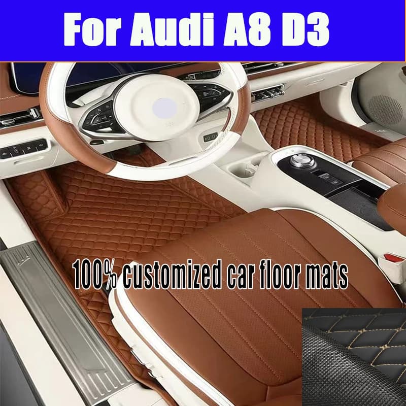 Custom Car Floor Mats For Audi A8 D3 2002 2003 2004 2005 2006 Car Mats Full Coverage