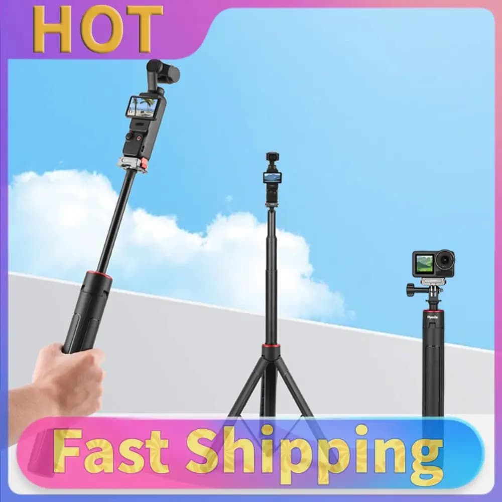 Treppiede per Selfie Estensibile, Supporto per Fotocamera e Vlogging, Treppiede da Viaggio per Insta360 X5 Action 4/Pocket 3