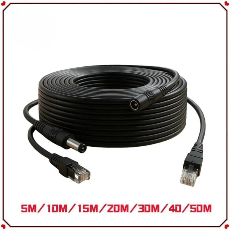 1 cavo di prolunga di alimentazione DC5521 da maschio a femmina per telecamere di sicurezza, router, orologi.