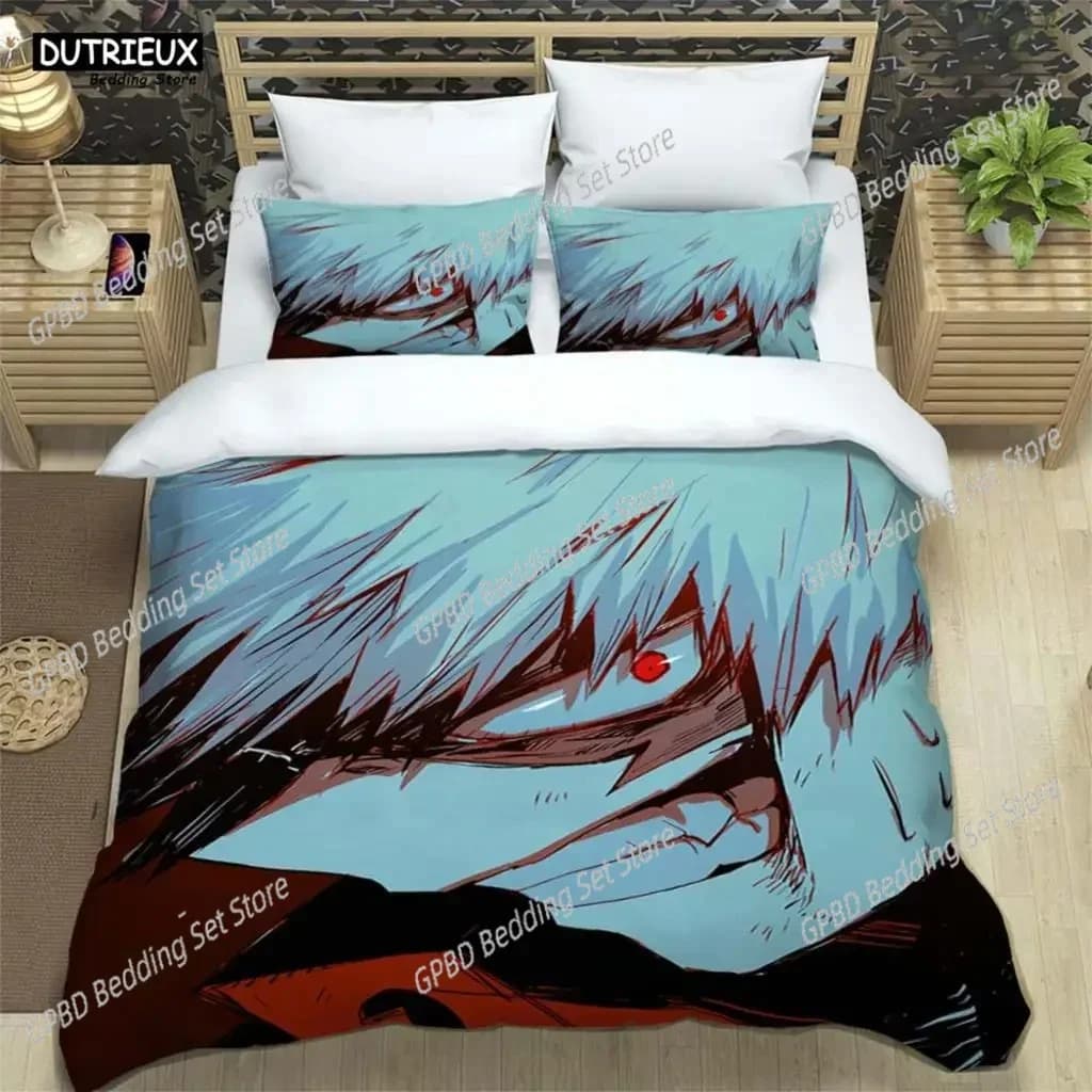 HD Anime Mein Hero Science Cartoon Biancheria da letto stampata in 3D Set di biancheria da letto Queen Set di biancheria da letto king size personalizzato morbido e confortevole