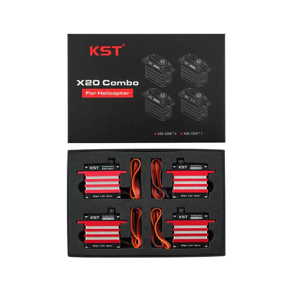 Set servo brushless combinato KST X20 -3 pezzi X20-2208 + 1 set combinato X20-1035 per elicottero RC