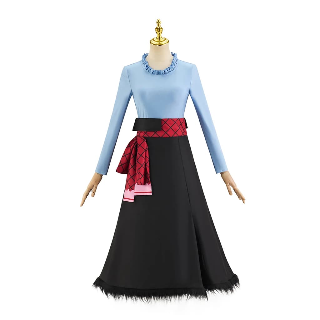 Anime Spice and Wolf Holo Costume Cosplay Top blu Gonna uniforme Donna adulta Abiti in maschera per feste di Halloween