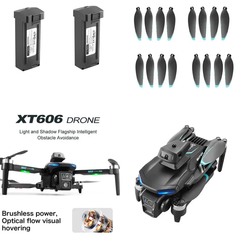 XT606 RC Drone Batteria Elica USB LSRC XT606 RC Drone Accessori Originali XT606 RC Dron 3.7V 1200MAH Batteria Pale Parti