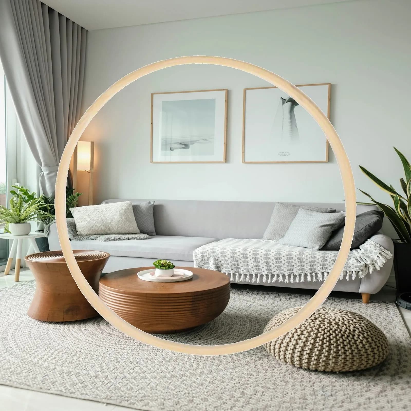 Bamboo Dreamcatcher Rings Durable Smooth Hoop Frame for Embroidery Cross Stitch Home Craft