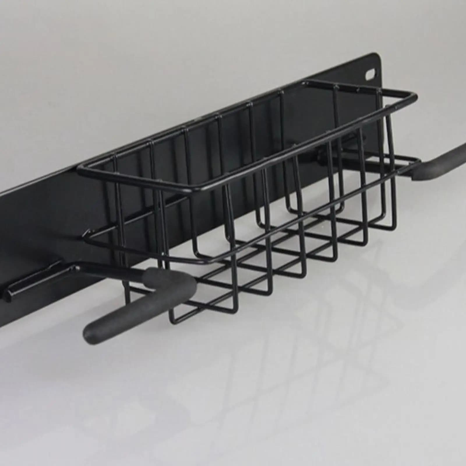 Golf Bag Storage Rack with Storage Basket Efficient Practical for Balls Gloves Wall Mount Display Rack for Club Home Basement