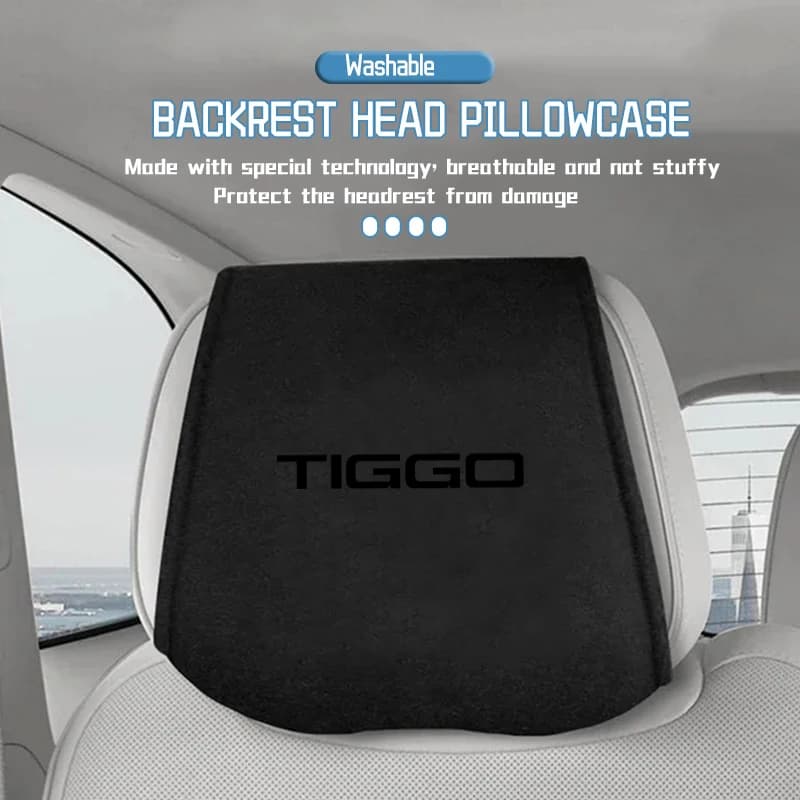 Car Seat Headrest Head Pillowcase Dustproof Cover Accessories For Chery Tiggo 3x 3xe‌ 5x‌ 5 Pro 7 Plus C-DM 8 Pro 9‌ E