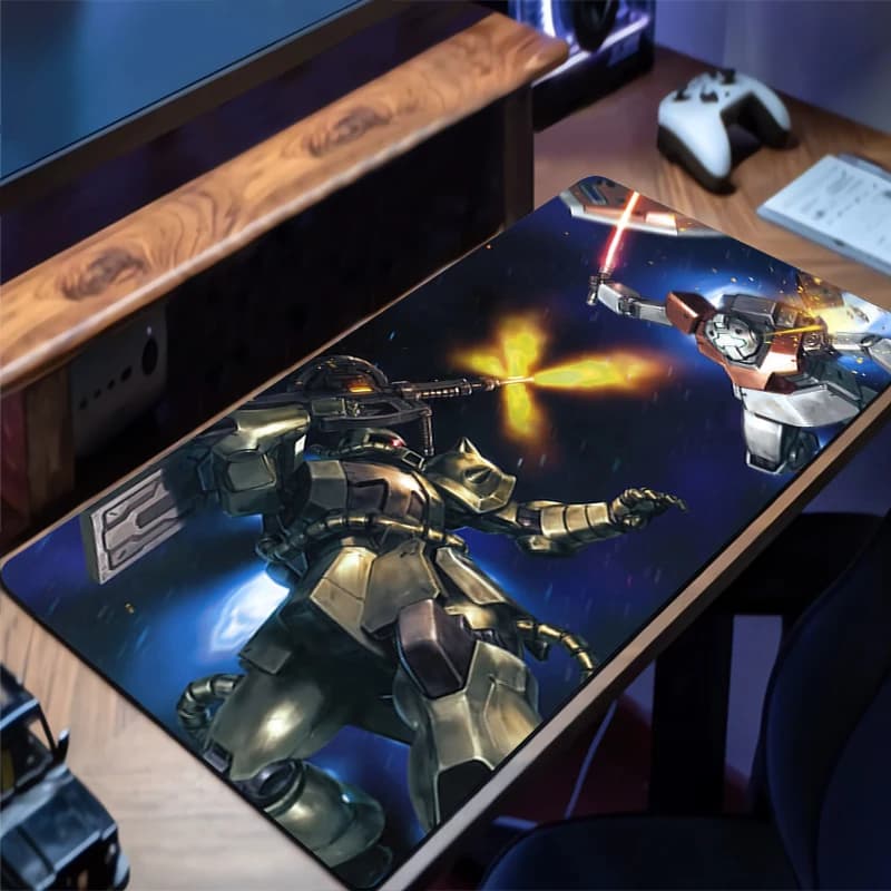 Tappetino per mouse Meccanico Warrior Gundam Zaku II Accessori per PC Tappetino per tastiera Tappetino per mouse in gomma Tappetino per scrivania per laptop Tappetini per mouse HD