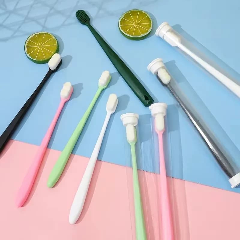 1-10 pezzi spazzolino da denti morbido ultrafine milioni di setole nano spazzolino da denti per adulti denti pulizia profonda portatile da viaggio igiene orale dentale