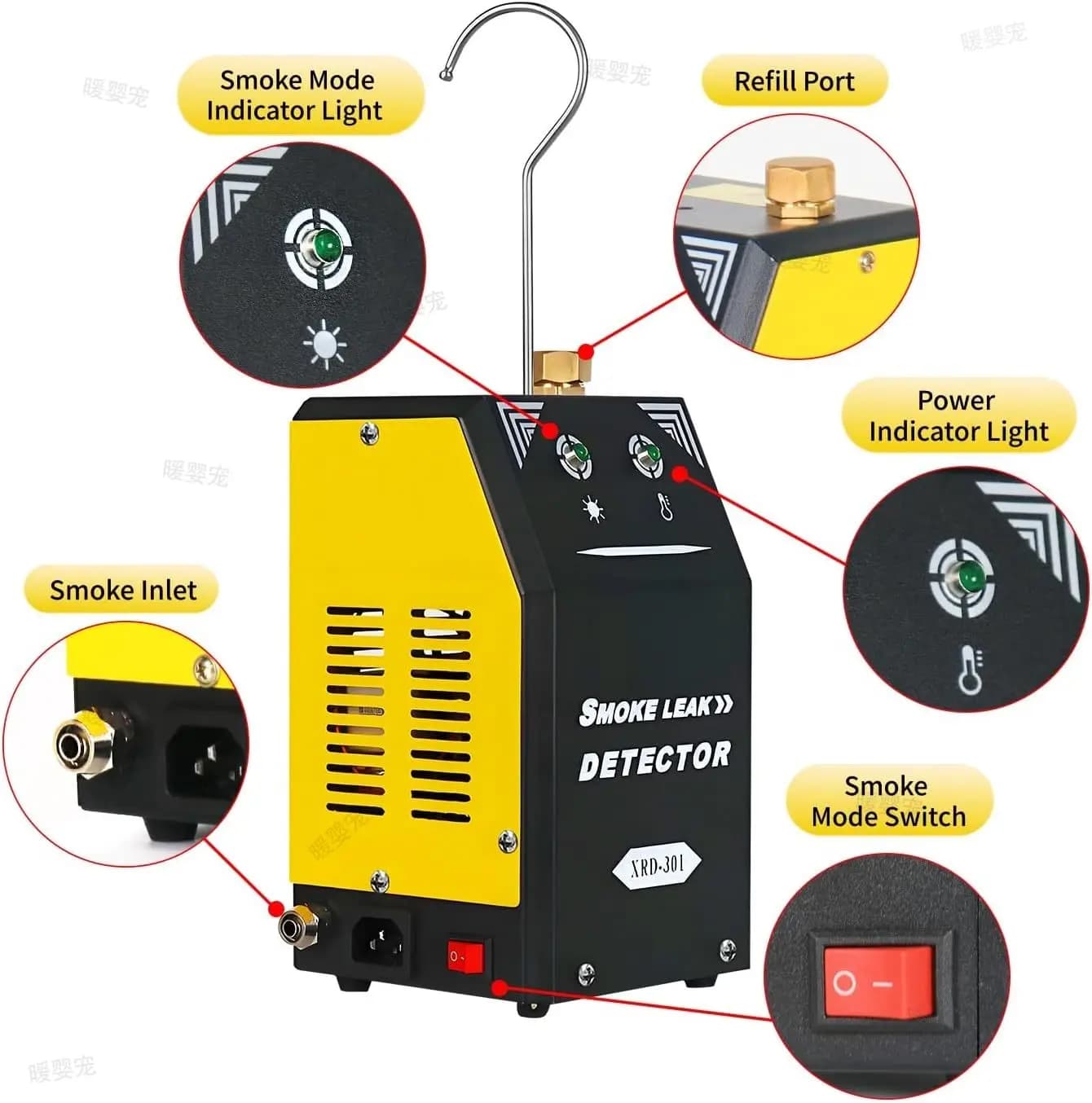 Smoking Generator Diagnostic Auto Pipeline Smoke Machine Car Smoke Leak Detector Oil Smoke Pipe Generator Leak Detector Tools