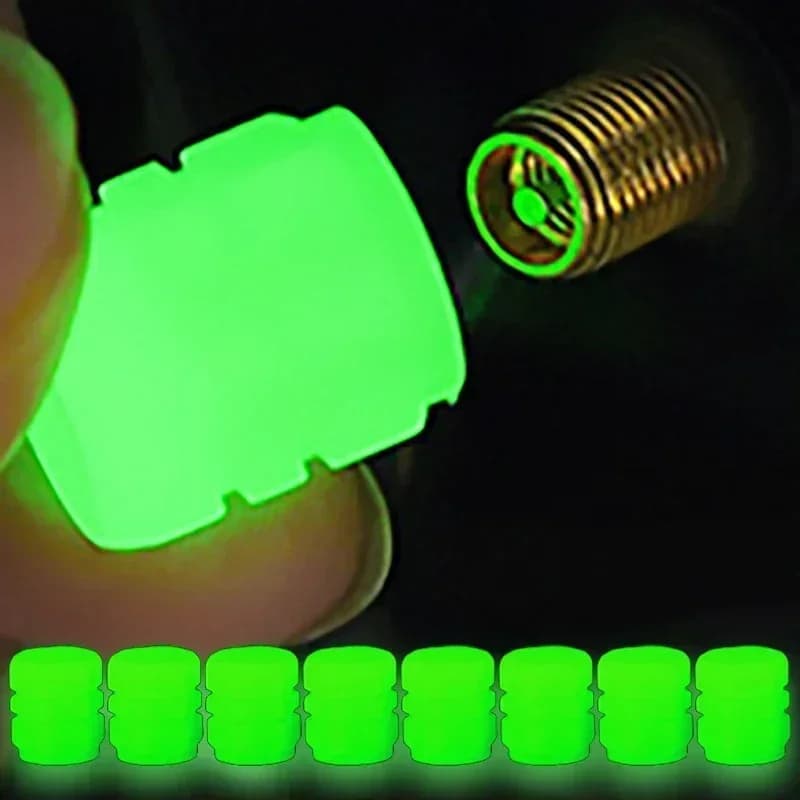Cappucci valvole per pneumatici luminosi per auto Fluorescente Notte incandescente Moto Bicicletta Ruota per bici Valvole per mozzo pneumatici Decorazione tappo stelo