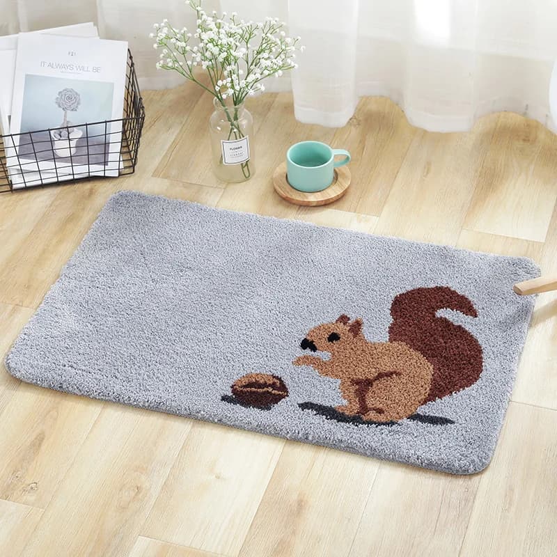 Batoom bedroom door mat, waterproof absorbent carpet, home entrance carpet, simple rectangular carpet washable in washing machine