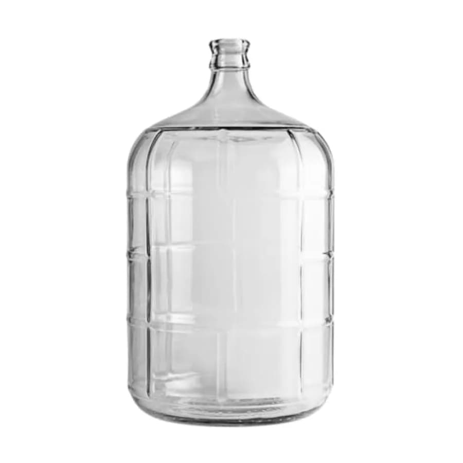 Carboy in Vetro da 5 Galloni, Fermentatore Trasparente in Vetro Italiano per Vino e Birra, Contenitore per Fermentazione Domestica, Brocca Resistente per la Conservazione