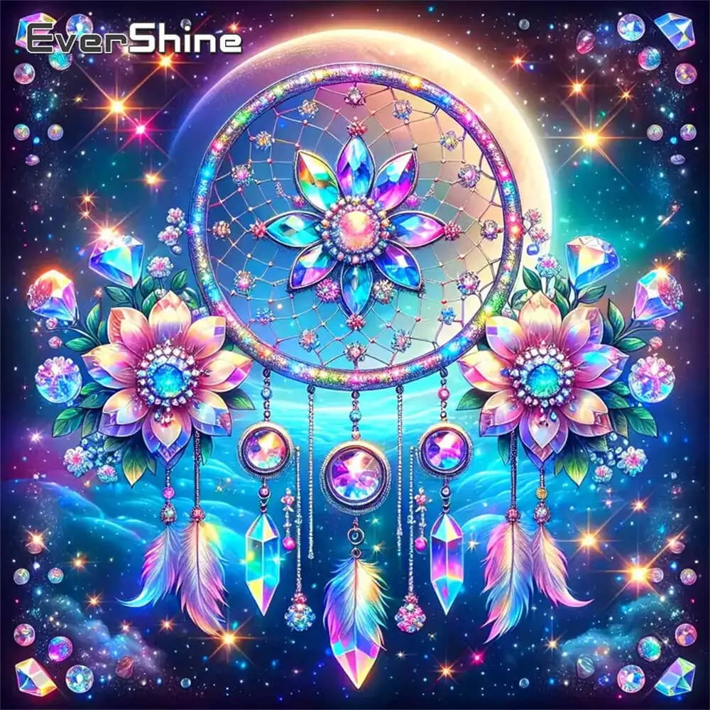 Evershine Diamond Mosaic Dreamcatcher Landscape DIY Full Square Round Diamond Painting Flower Cross Stitch Handmade Gift