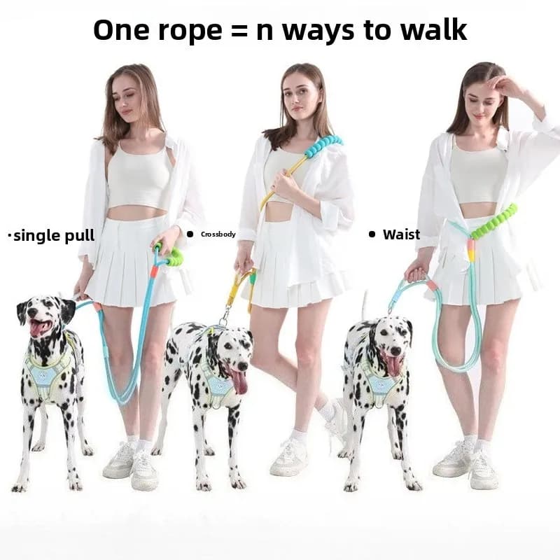 Nuovo guinzaglio per cani che non stringe il collo, antiscivolo, anti-esplosione, anti-rottura, multifunzionale per cani