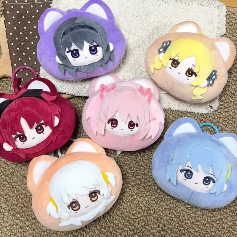 Peluche Autentico Gatto Dango Blind Box Puella Magi Madoka Magica, Statuetta Ornamentale, Giocattolo Trendy, Regalo per Fan Anime Femminili