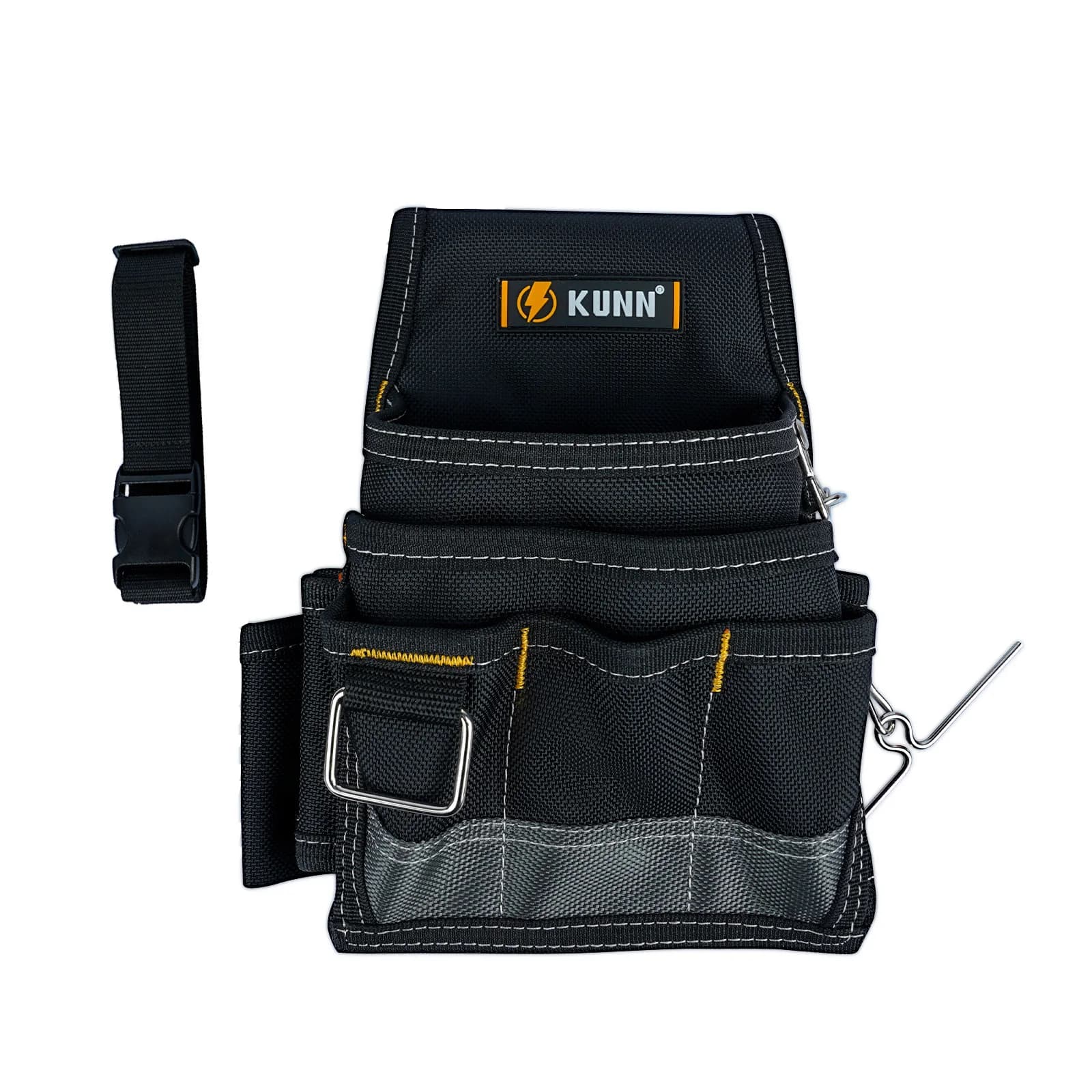KUNN Custodia per attrezzi per elettricisti, buste per attrezzi durevoli 1680D con clip da cintura, custodia per elettricisti professionale per accompagnatore di manutenzione