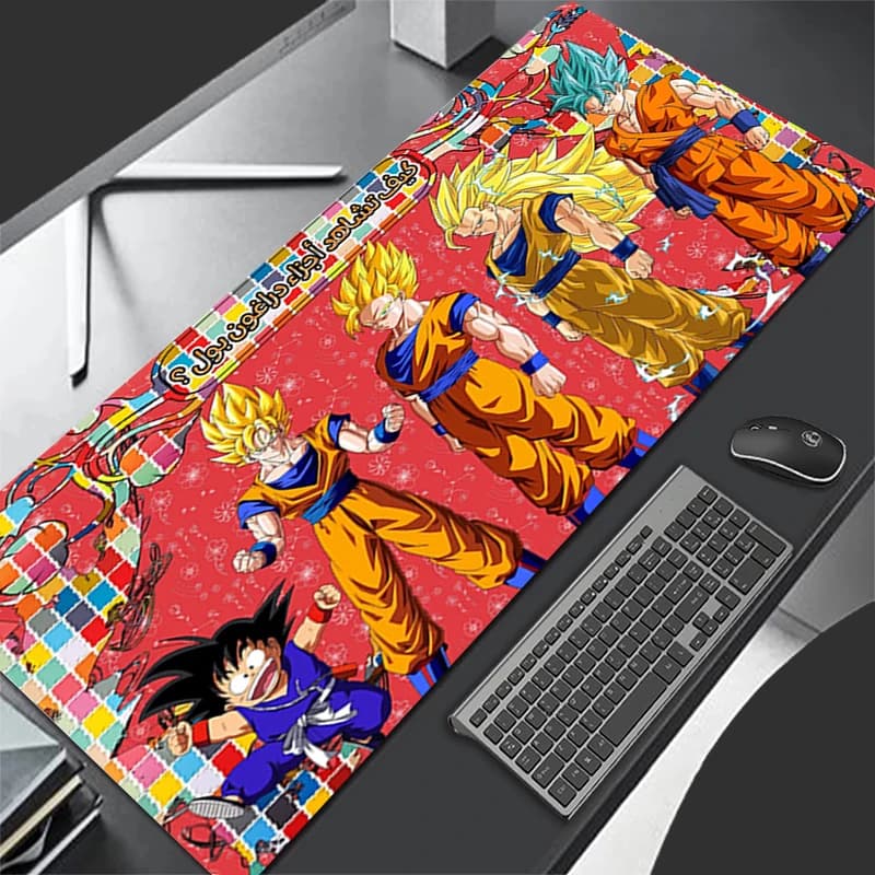 Tappetino per Mouse Anime Gamer XXL Grande, Tappeto per Tastiera Varmilo, Accessori Gaming Kawaii, Mousepad Dragon Ball Z DBZ