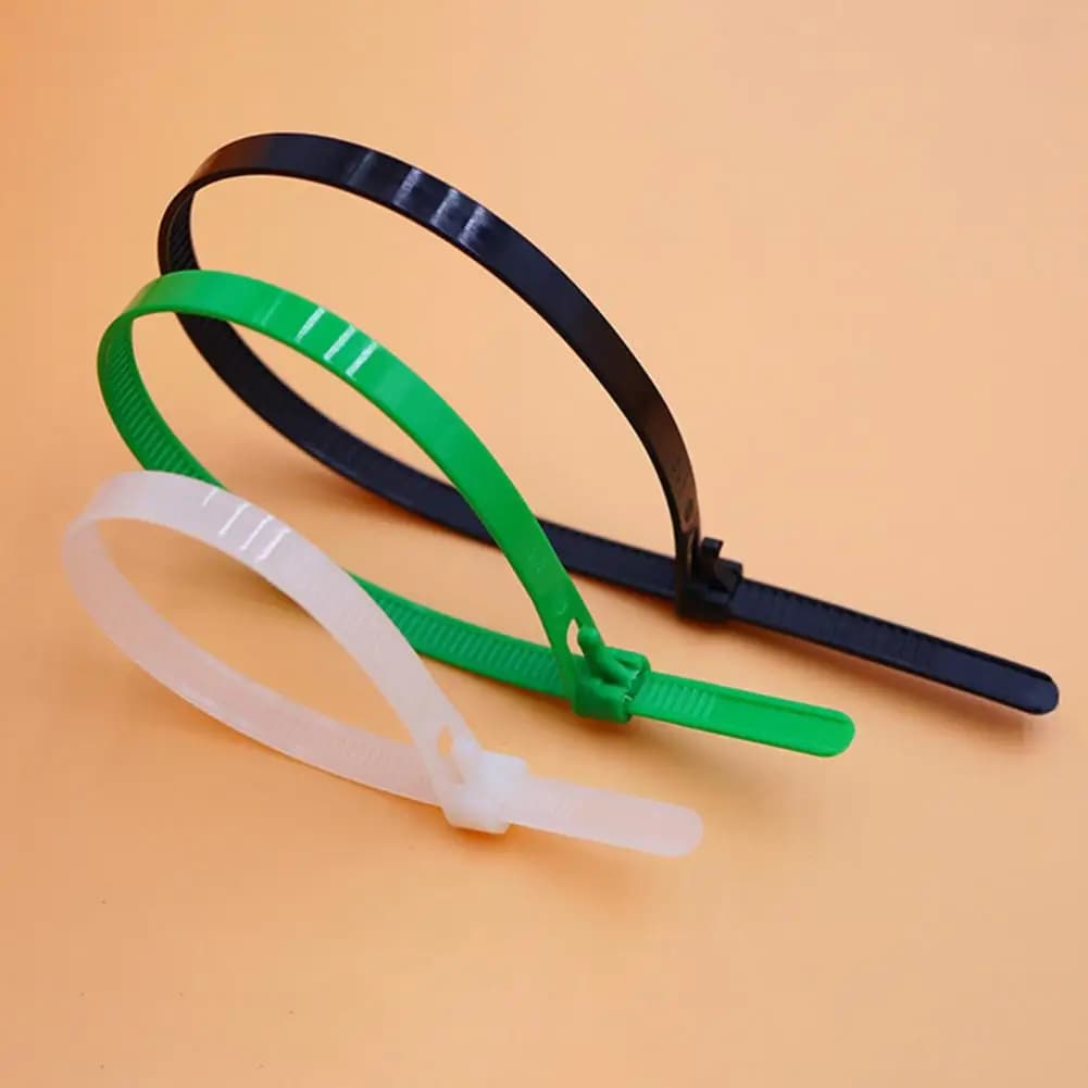 Fascette per cavi Fascette per cavi in nylon regolabili rilasciabili Fascette per cavi in plastica autobloccanti multiuso Cinghie per meccanismo di bloccaggio