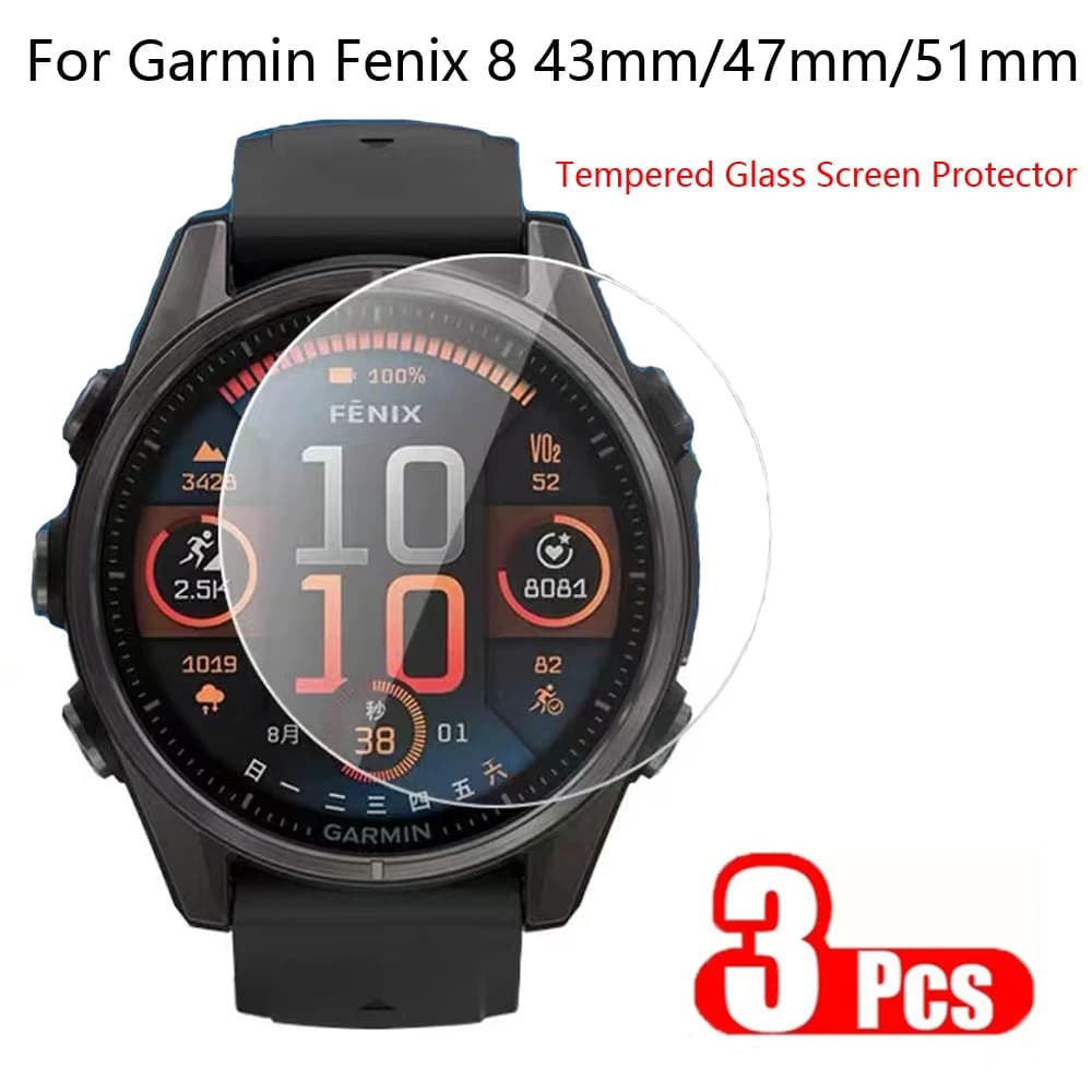 3PCS 9H Premium Vetro Temperato per Garmin Fenix 8 51mm 47mm 43mm Smartwatch Schermo Anti-graffio Pellicola Della Protezione Accessori