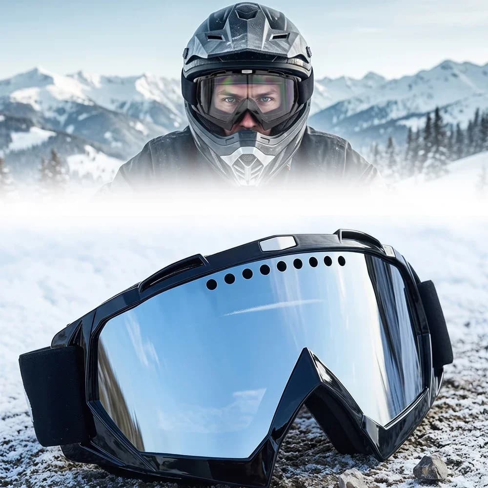 Motorcycle Off-road Protective Goggles UV400 Full Frame Wide Vision Anti-Impact Lens TPU Frame for Motocross Ski ATV Glasses