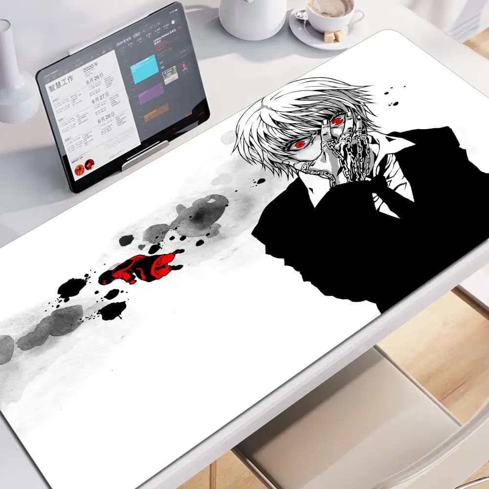 Tappetino per Mouse da Gaming XXL con Personaggi Anime, Morbido, Antiscivolo, in Gomma, Lungo, per PC, Computer, Laptop, Ufficio, Tappetino da Scrivania Estensibile