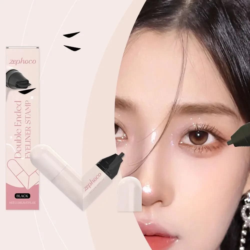 Nuovo Eyeliner Stamp Impermeabile a Lunga Durata Nero, Penna Eyeliner Stamp Portatile e Rotante