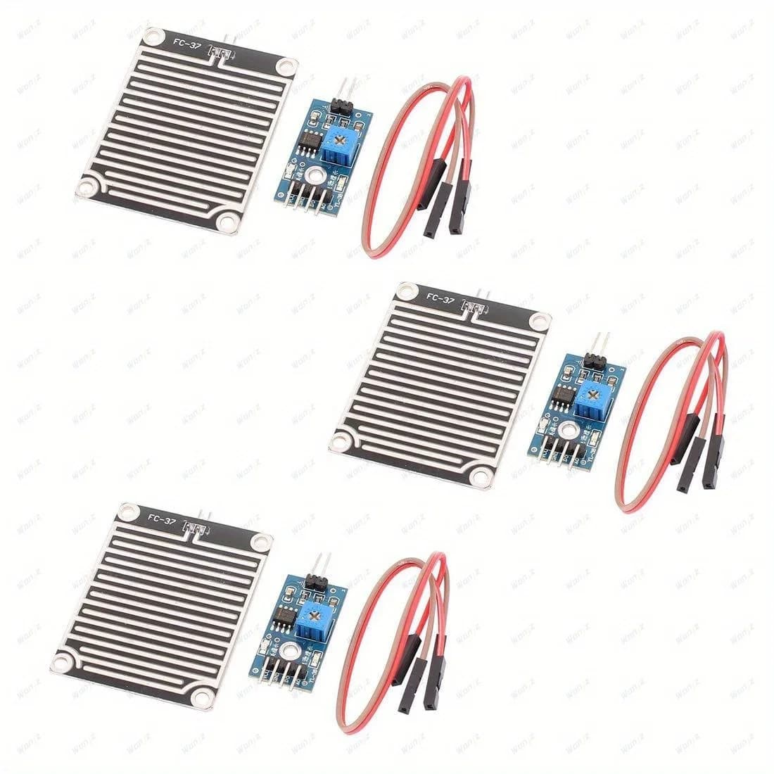 1 piece / 3 piece LM393 rain drop sensitivity module, trigger switch for rain drop detection, suitable for ESP32 Raspberry Pi