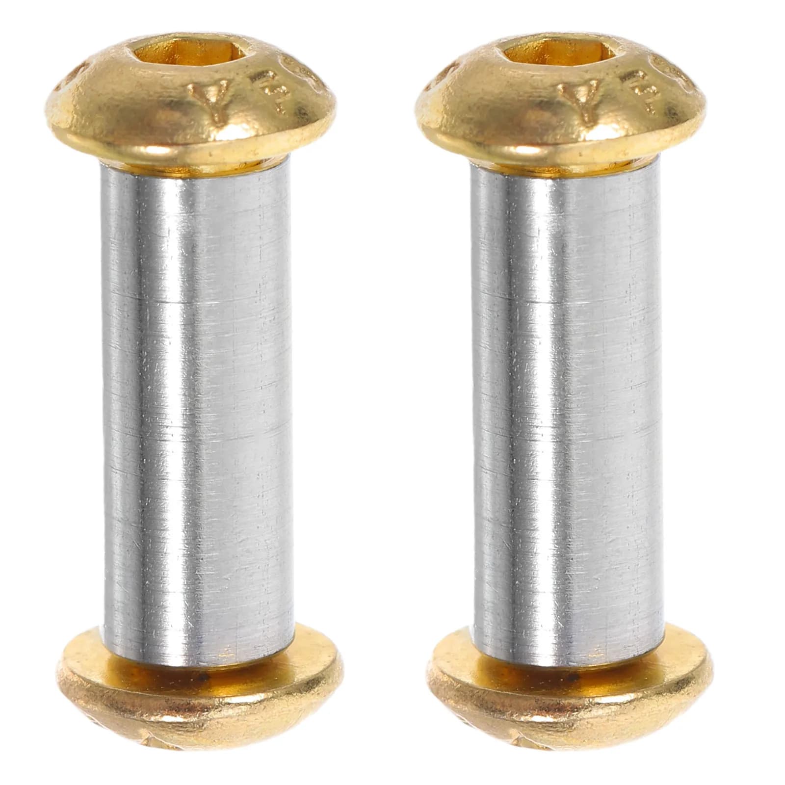 2 Pezzi Rivetti per Manici di Coltelli in Ottone, Accessori di Riparazione e Fissaggio Fai-da-te, Bulloni per Coltelli da Cucina, Rivetti a Testa Tonda Solida per Manici
