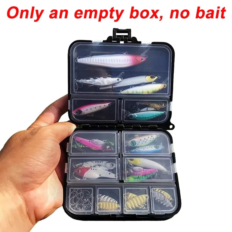 Portable fishing bait box Mini bait container Micro fishing hook Pin Organizer Fishing equipment box Fishing accessories