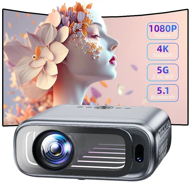 Mini proiettore 2024 Nuovo raggio ad alto lume Attrezzature per presentazioni da 8500 lumen Proiettore intelligente LCD Full Hd 1080P