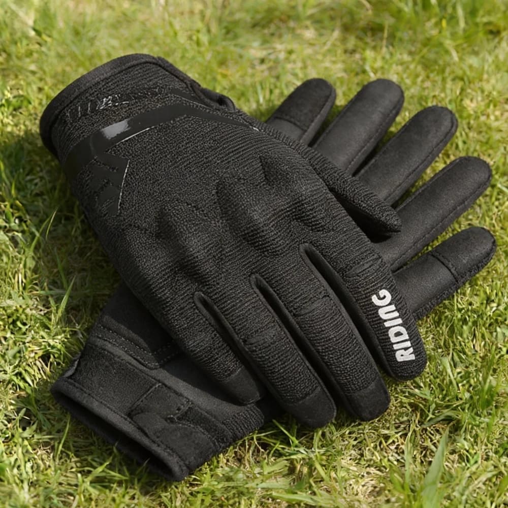 Guanti da moto Guanti da motocross protettivi in mesh traspirante estivo Sport all'aria aperta Attrezzatura per l'equitazione con dita intere