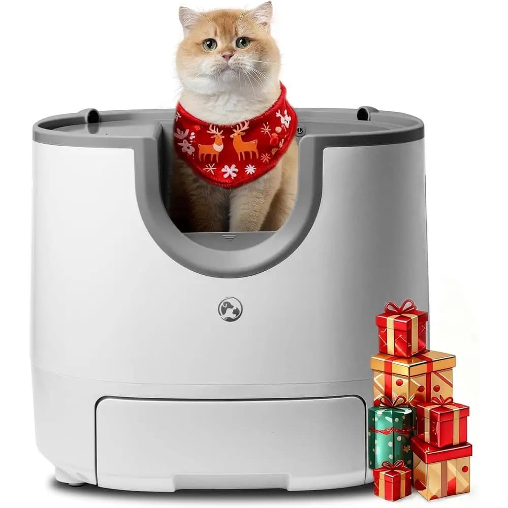 Lettiera per gatti autopulente F8 – Grande capacità, design aperto per case multi-gatti, funzionalità di sicurezza migliorate Include rifiuti