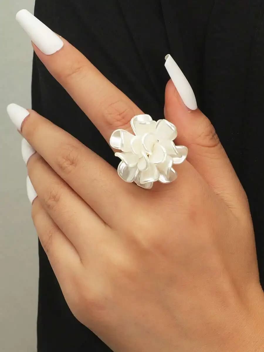 1pc stylish floral open ring for women everyday wear ideal for Valentine’s Day gift