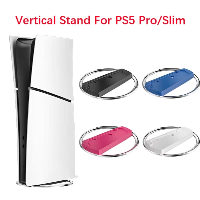 Supporto verticale per PS5 Pro/Slim Console di gioco Base di raffreddamento antiscivolo Supporto per disco PS5/Edizione digitale Accessori da gioco host