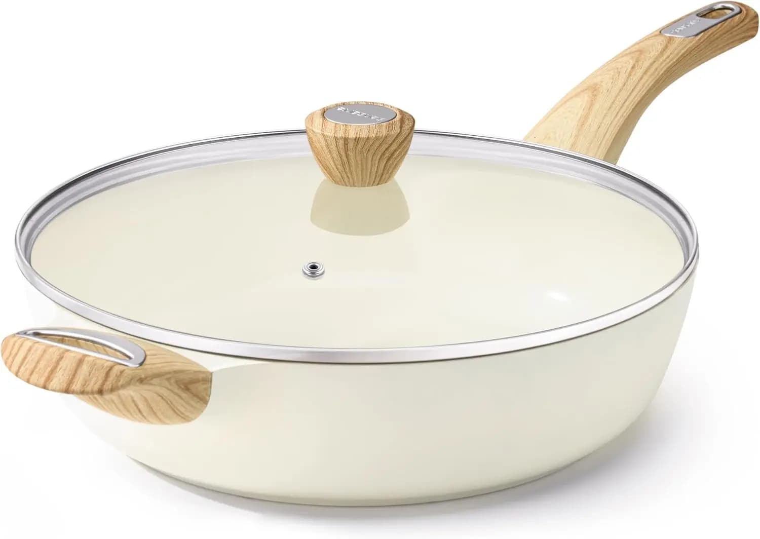 12-inch ceramic tile with lid, compatible with induction, PFOA-free, for Sana cuisine
