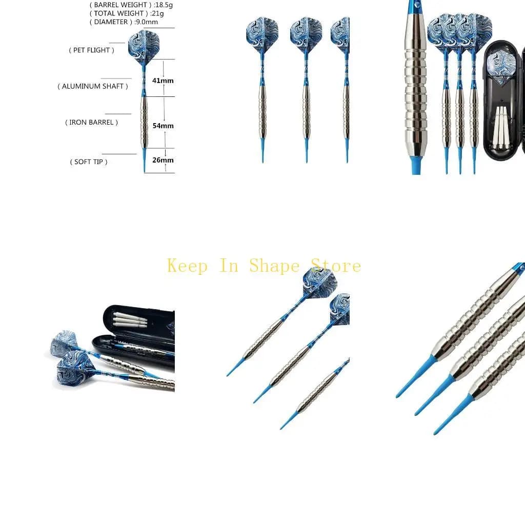 U1JC 3 Pz/pacco Set Freccette Freccette Voli Punta Morbida Professionale Albero in Alluminio Freccette Punte Morbide Set per