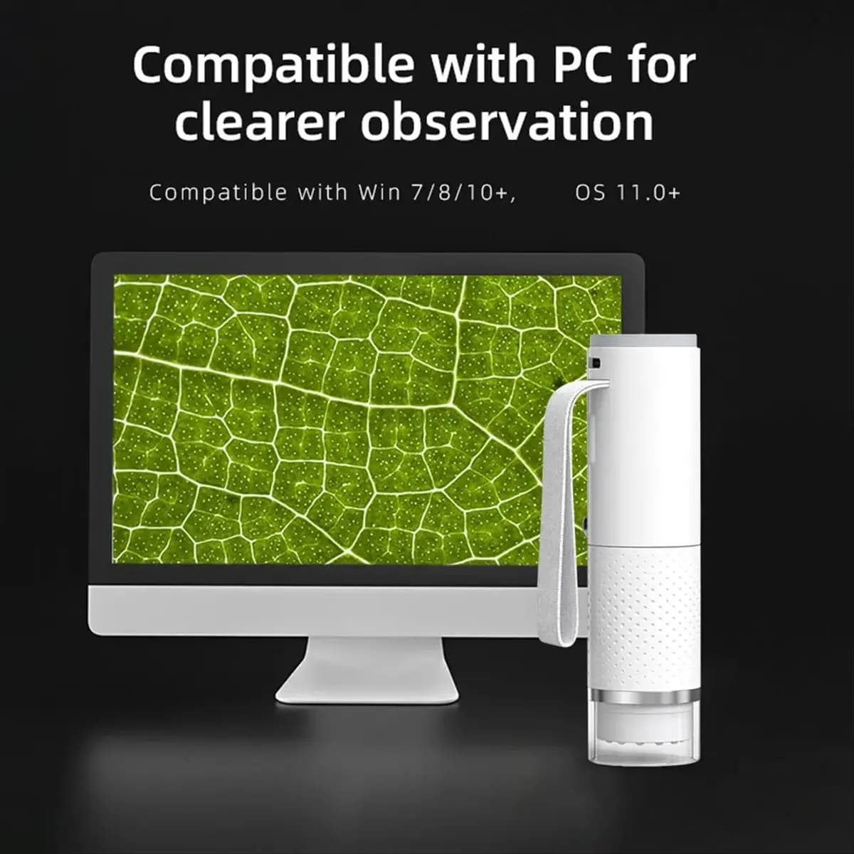 Delicioso - Microscopio digitale WiFi portatile 50X-1000X Microscopi elettronici wireless USB da 2 MP per PC Android IOS