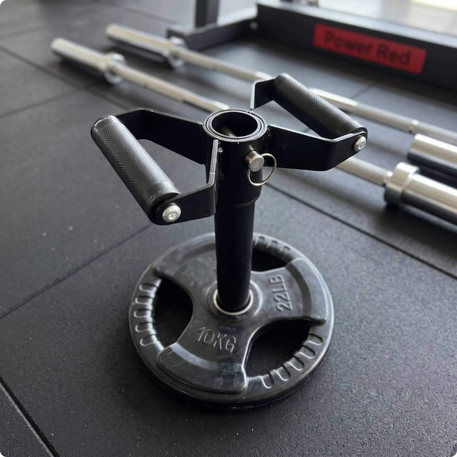 Kettlebell Handle with Loading Post Heavy Duty Plate Loaded Handle Compact Ergonomic for Fitness Enthusiasts, Strength Training