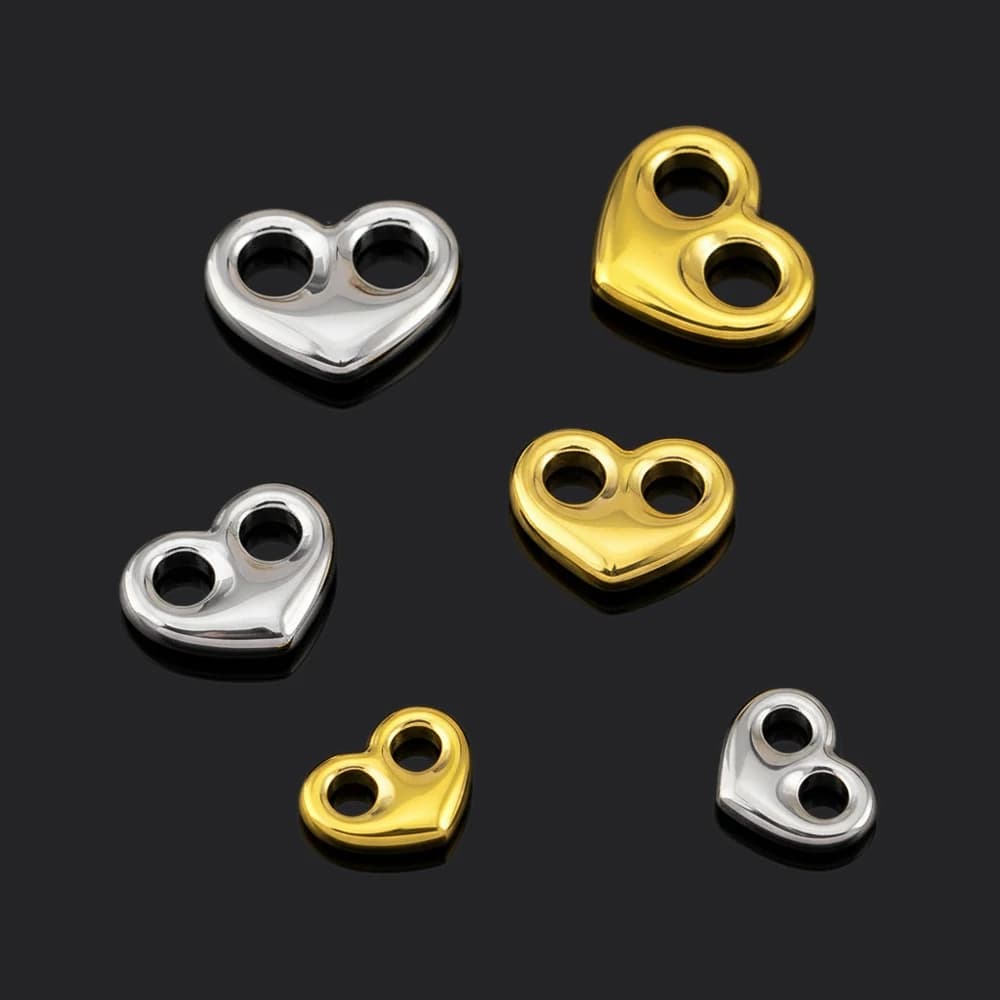 5 Pezzi Chiusure a Naso di Maiale in Acciaio Inox Placcato Oro per Creazione di Bracciali e Collane Fai-da-Te