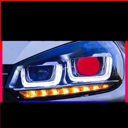 Coppia di fari per auto per Volkswagen vw golf6 Xenon DRL luce di marcia diurna indicatore di direzione lampada frontale