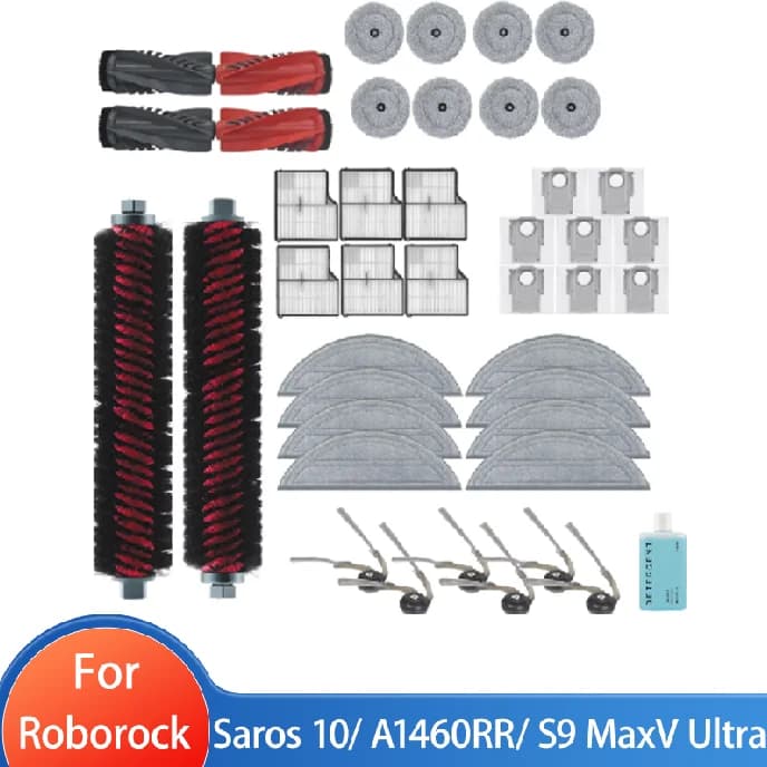 Filtri HEPA per Robot Aspirapolvere Roborock Saros 10/Roborock S9 MaxV Ultra, Spazzole Principali e Laterali, Panni per Pulizia, Sacchetti per la Polvere, Parti di Ricambio
